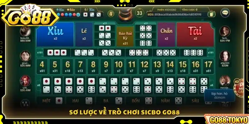 Giới thiệu khái quát về trò chơi Sicbo Go88